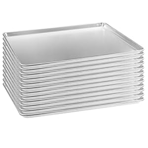 HARDURA Aluminum Baking Sheet Pan 18”L X 26”W X 1”H Cookie Sheet, 12Packs, For Oven in Bakery & Restaurant, Kitchen