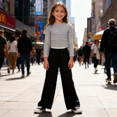 Image of Girls Clothes 2 Piece Long Sleeve Shirt Tops Casual Pants Fall Winter Outfits for Teen Tween Girls 7-14 Years