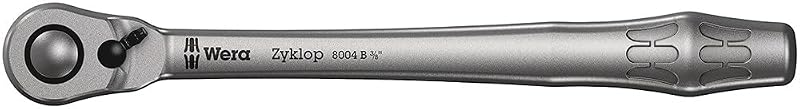 Wera 05004034001 8004 B Zyklop Metal catraca reversível com alavanca de mudança, encaixe de 3/8 pol.
