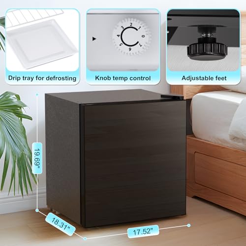 Antarctic Star Compact Refrigerator Mini-Fridge 1.6 Cu.Ft With Glass Door Low Noise Defrost Storage Of Beverages Vegetables Fruits For Living Room Dormitory Use Ac Only Black thumb #2