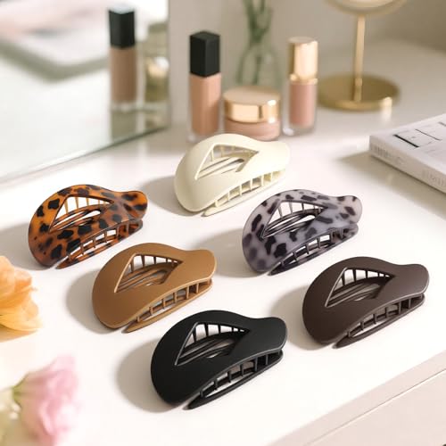 Pinzas planas para cabello para mujeres, pinzas antideslizantes para cabello grueso y fino, accesorio de moda fuerte (Estilo 2) miniatura 7
