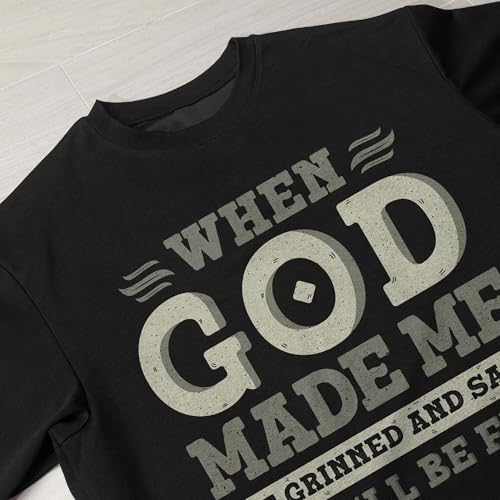 When God Made Me T Shirt, Funny Shirts for Men, American Flag Shirt, Christian Shirts for Men4
