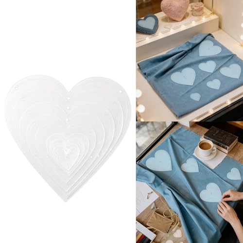Règle de couture cœur et outil de traçage pour patchwork et patchwork créatif - 4