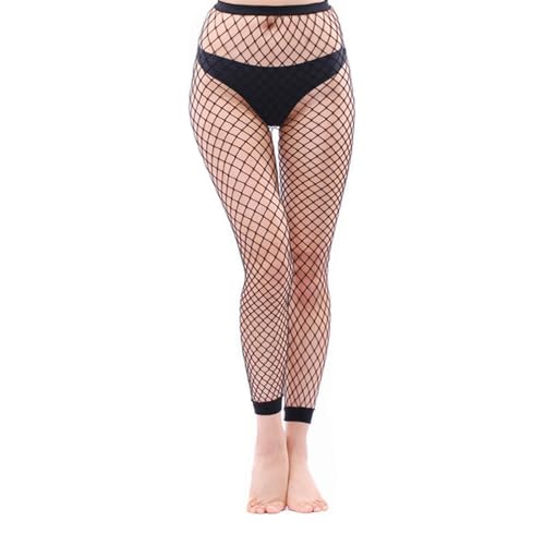 Image of Black Women's Fishnet Stockings Sexy Mesh Thigh High Wide Fishnet Tights