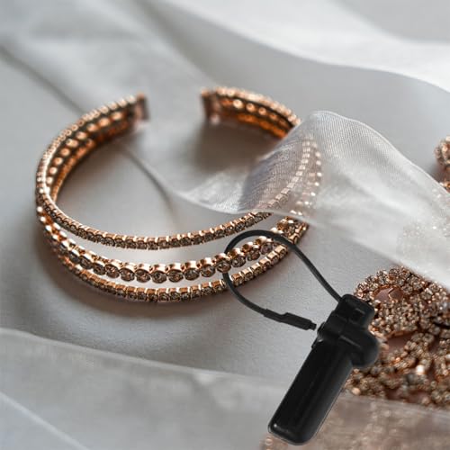 ULTECHNOVO 12er Set Diebstahlsicherung Etiketten mit Kordel, AM 58kHz Warensicherung für Einzelhandel, Anti-Diebstahl Schloss für Taschen, Schuhe & Accessoires, Kleiner Hammer Sicherheitsetiketten