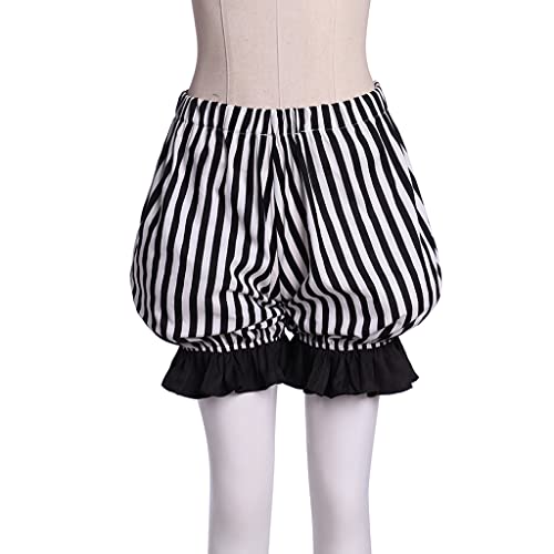 Women's Lolita Bloomers Gothic Stripe Pumpkin Pants Black and White Striped Pants2