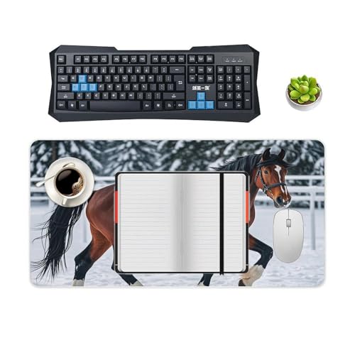 Desk Pad Protector 24x12 Inch Extended Sports Horses Mouse Mat miniatura 4