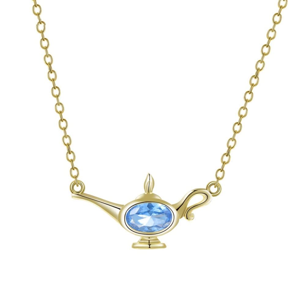 Cadena de Plata de Ley, Collar de Plata de Ley S925 con Piedra Natal Personalizada, Collar con Colgante de Tetera de Cristal Infinito, Gargantilla Delicada y Moderna, Collar Delicado, Cadena de