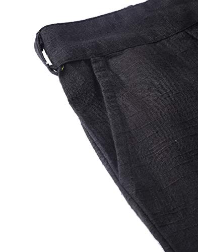 Image of Yash Gallery Women's Regular Fit Mid Rise Solid Cotton Slub Ankle Length Regular Trouser Pant