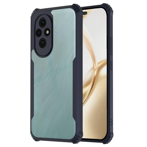 Image of Pikkme Crystal Clear Transparent Back Cover | Ultra Hyrbid | Full Camera Protection | Raised Edge | Bumper Case for Honor 200 Pro 5G (Blue)