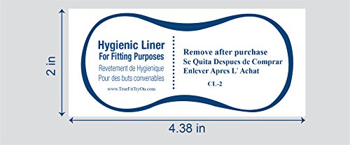 True Fit Try On Clear Cl-2 Hygienic Liner for trying On Women Swimsuit - Hygiene product for Ladies Swimwear Hourglass Shape - 1000Count, Clear, Clear with Blue Copy