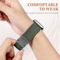 3 Stück Geflochtenes Armbänder für Apple Watch Armband Ultra 3/2 49mm 46mm 45mm 44mm 42mm,Elastisches Nylon Strap Fallschirmverschluss Band für Apple Watch 11 iWatch 10 9 8 7 6 5 4 3 SE 2/3 Apfelband – Ansicht 5
