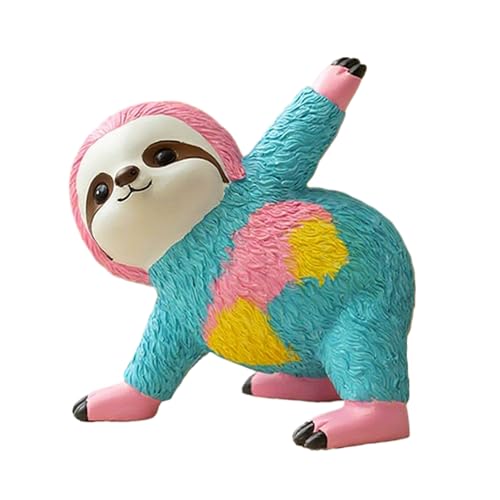 Figurine de yoga colorée et sculpture animale décorative