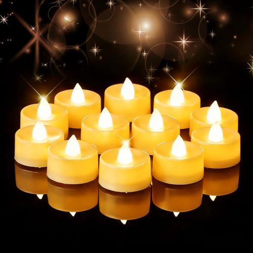 Image of Amagic 24 Pack Battery Operated Tea Lights Candles, Fake Tealights Candles, Flameless LED Tea Lights for Halloween, Wedding, Votive, Festival, Table Decor(24 Pack, Warm White)
