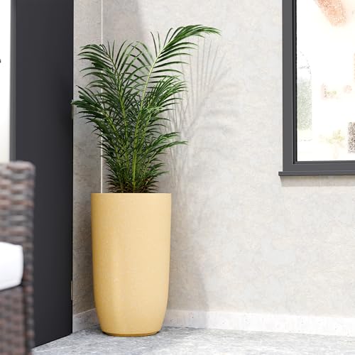 Image of YUCCABE ITALIA FOXB TPC 24 INCH Pots for Plants Highly Durable Polymers Lightweight Indoor Outdoor Plant Pots, Flower Pot Gamla Tree Planter Container Planters for Living Room, Balcony, Garden