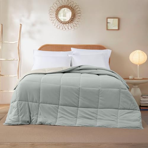 Image of Modern Threads Down Alternative Reversible Comforter Sage Green /Cream King