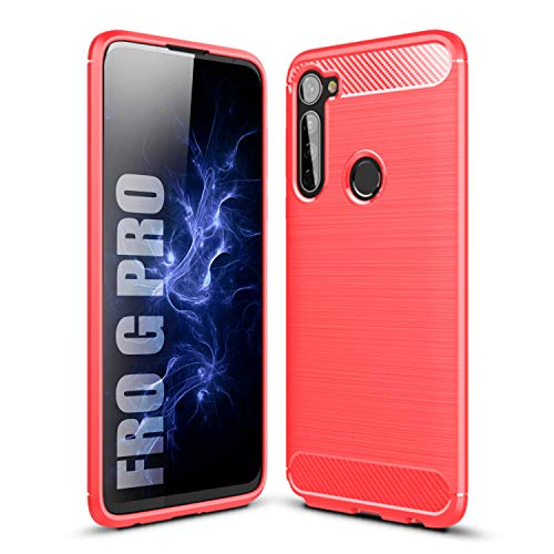 SCL Funda para Moto G Pro Funda Motorola G Pro Caso, [Rojo] Funda para teléfono móvil Exquisite Serie Carbon Diseño Carcasa con Antiarañazos y Tecnología de absorción de golpes, adecuado para Stylus