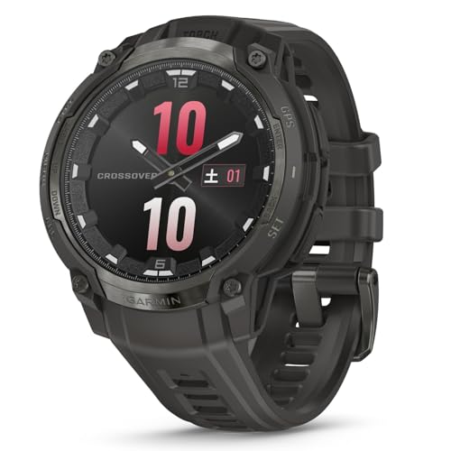 GARMIN(ガーミン)スマートウォッチInstinct Crossover AMOLED Charcoal Grey AMOLED ディスプレイ ロングバッテリー 健康 フィットネス ワークアウト