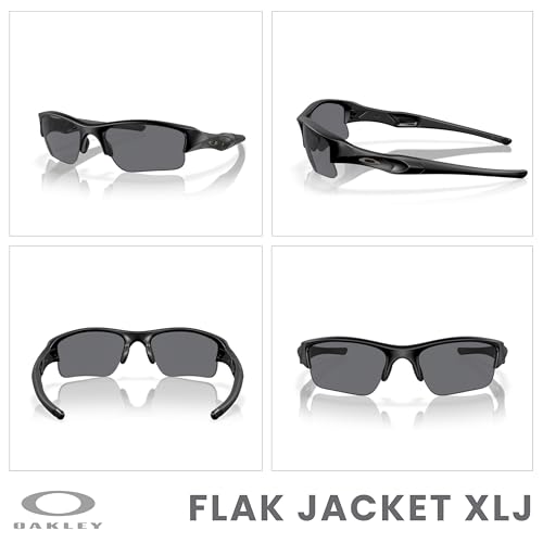 Oakley Flak Jacket XLJ OO9009 Rectangle Sunglasses for Men+ Bundle Accessory Leash Kit, Microfiber Pouch3