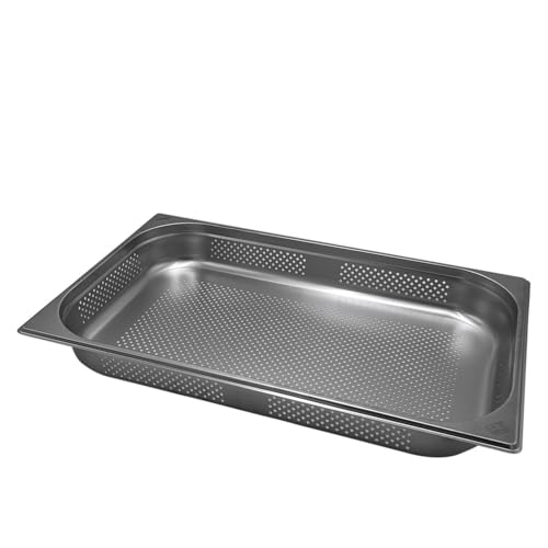 Comas Contenitore Forato Gastronorm GN 1/1, 530x325 mm, Acciaio Inox, Impilabile, Resistente - Frigoriferi, Forni, Scaffali, Dispense, Carrelli - Professionale, Catering (H65 mm)
