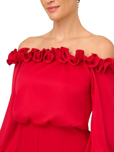 Image of Adrianna Papell Women's Halter Velvet Tulle Dress