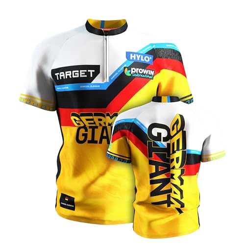 Target Darts Gabriel Clemens Dart Shirt 2025 Größe: M | Herren Darts Weltmeisterschaft Shirt Coolplay kragenloses Dart-Top für Erwachsene Dartboards Top für Männer German Giant Player T-Shirt