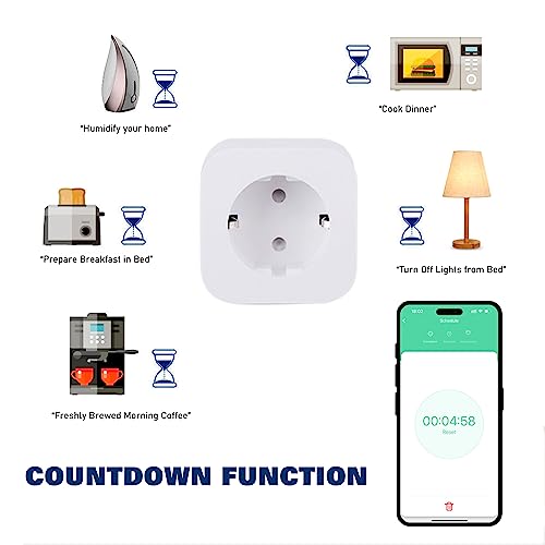 PHEANOO 16A WiFi Smart Plug with Energy Monitoring - 2 Pack, Alexa & Google Home Compatible