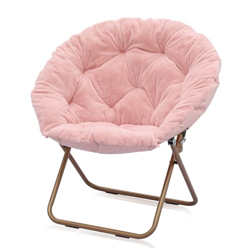 Sillón Plegable Peluche Rosa claro miniatura 1