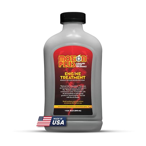 Image of Motion Plus Engine Treatment - Heavy Duty Metal Treatment & Super Lubricant for Gasoline & Diesel Engines, Reduces Friction, Heat & Wear, Increase Horsepower, Engine Performance & Longevity - 1 Quart