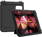 MoKo タブレット防水ケース 11インチまでのタブレット用 スタンド付き 防水カバー 首掛けひも付き 浴室 プール 水泳 砂浜 海水浴 iPad A16 2025 /Air 11インチ 2025/ iPad第9/8/7 /Air6/5/4 /Pro5/4/3/2/1などに対応 Black