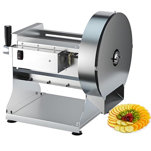 Cortador de verduras y frutas, grosor ajustable 2/3/3,5 mm, alta velocidad de corte 100 kg/h, ideal para restaurantes y cocinas domésticas