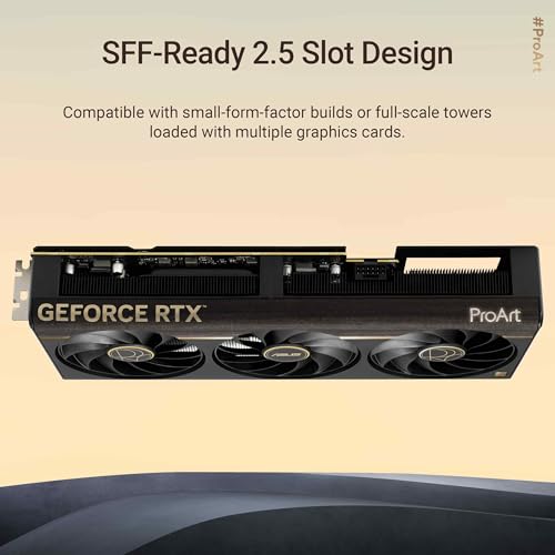 Image of ASUS ProArt GeForce RTX 5080 OC Edition Graphics Card (PCIe 5.0, 16GB GDDR7, USB Type-C, HDMI /DP 2.1, 2.5-Slot, Axial-tech Fans, Vapor Chamber, Phase-Change GPU Thermal pad)