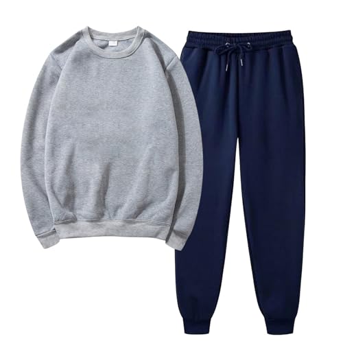 Generisch Trainingsanzug Herren Jogginganzug Sport Sweatshirt Und Jogginghose Set ohne Kapuze Sportanzug 2 Teiliges Atmungsaktiv Freizeitanzug Laufanzug Grau S Generisch Trainingsanzug Herren Jogginganzug Sport Sweatshirt Und Jogginghose Set ohne Kapuze Sportanzug 2 Teiliges Atmungsaktiv Freizeitanzug Laufanzug Grau S