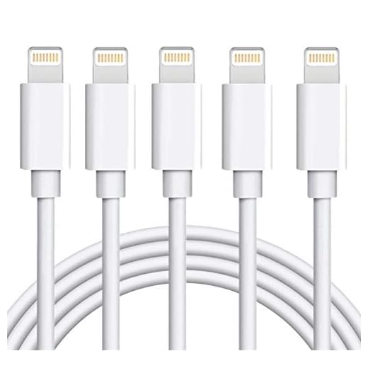 Lightning Charger Cable iPhone Charger Cable 5 Pack 6FT USB Fast Charging Syncing Cord Cables Compatible iPhone XS/Max/XR/X/8/8Plus/7/7P/6S/iPad/IOS White sharllen