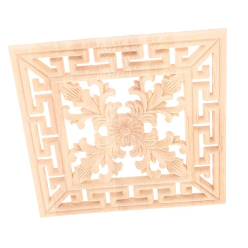 Hemobllo Apliques De Madera Tallada Decoración De Madera para Pared Muebles De Armario Cama Puerta Sin Pintar para Decoración De Interiores