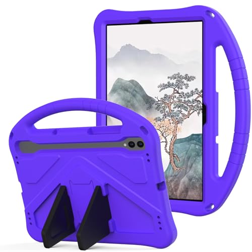 YRH Kids Case for Samsung Galaxy Tab S10 Lite/Tab S10 FE/Tab S9 FE 10.9 inch, EVA Protective Cover with Stand Handle, Purple