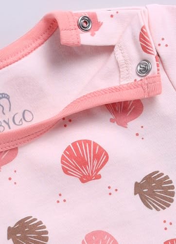 Image of BABYGO Baby Half Sleeve Rompers 100% Cotton for New Born Baby|Daily Suits for Baby Boys & Girls| 0-3M| 3-6M|6-9M|Onesies| Infant Clothes | Pack of 1