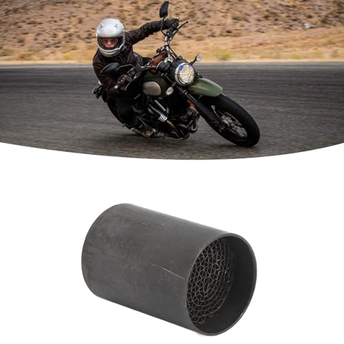 Aramox Catalizzatore Universale per Moto, Silenziatore di Scarico Centrale Anteriore con DB Killer per di Scarico Moto Universale Tubo di Collegamento Catalitico 35x50mm