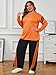 Chulianyouhuo Womens Plus Size 2 Piece Outfits Tracksuit 2025 Fall Lounge Set Wide Leg Pants Long Sleeve Tops Travel Sweatsuit