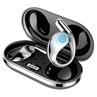 イヤホン型 AI翻訳機【2025新登場】ワイヤレスイヤホン 耳掛け式 115言語対応 音声翻訳機 高精度 通訳機 軽量 防水 Hi-Fi音質 8時間連続再生 Bluetooth5.4 自動ペアリング ハンズフリー通話 Type‐C急速充電 海外旅行 出張 通勤通学 WEB会議 スポーツ 音楽 通話 耳を塞がない iPhone/アンドロイド対応(ブラック)