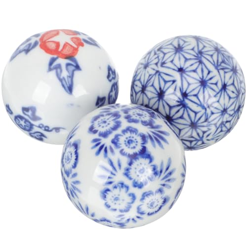 DECHOUS Lot de 3 boules flottantes en céramique pour aquarium - Décoration flottante pour réservoir de poisson - Boules sous-marines - Plante flottante - Statue de boule décorative