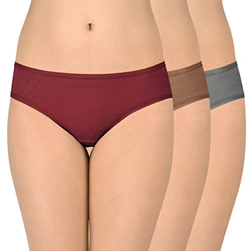 Image of Amante Solid Low Rise Cotton Bikini Panty Pack(Pack of 3)
