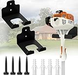 2 PCS Garage Organizer Trimmer Rack, Wall Mounted Tool Hanger for Grass Trimmer, Hedge Trimmer, Weed Whackers & Garden Tools – Heavy Duty, Space-Saving, Anti-Rust Storage Rack for Garage & Home