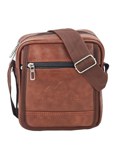 Image of Stylish PU-Leather Sling Cross Body Travel Office Messenger One Side Shoulder Bag for Men, Women & Boy