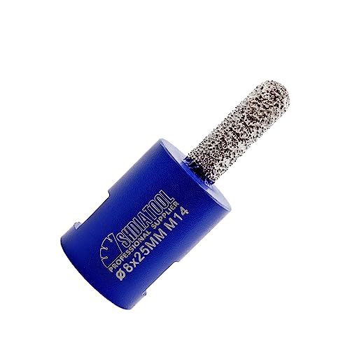 SHDIATOOL Diamond Mortar Raking Bit, 8 mm x 25 mm, M14 Thread Diamond Mortar Cutter for Old Mortar Blown
