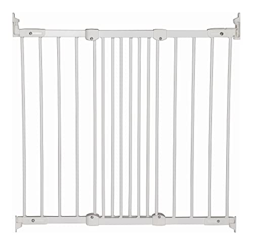 Baby Dan Flexi Fit - Cancello di sicurezza in metallo super flessibile per porte e scale 67 - 105,5 cm, testato TÜV GS, Bianco