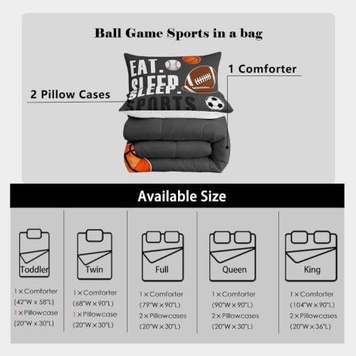 Image of Feelyou Sports Comforter Set Full Size for Kids Boys Girls