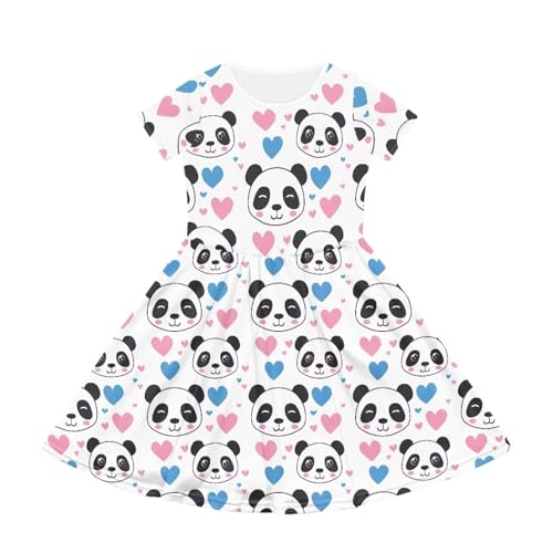 Generic Girls Skater Dress 2-12 Short Sleeve Dress Toddler Girl Clothes Summer2