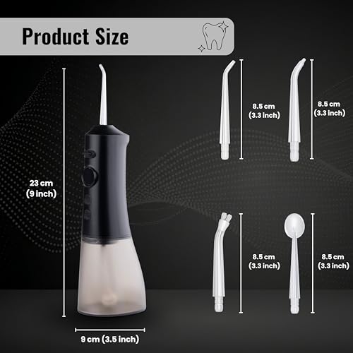 Image of Water Flosser Cordless for Teeth, Portable Oral Irrigator, Cordless Water Dental Flosser Teeth Cleaner, IPX5 Waterproof Teeth Cleaner with 300ml Detachable Water Tank (003)