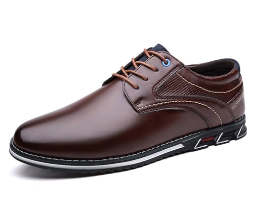 Men's Premium Stylish Oxford Shoes Casual Lace Up Walking Business Driving Dress Shoes